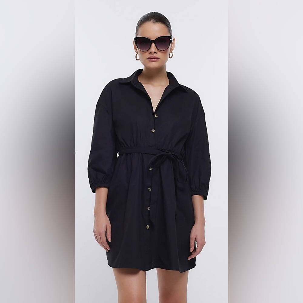 River Island belted shirt dress